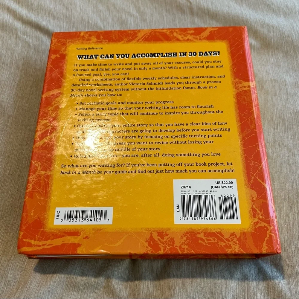Book in a Month by Victoria Lynn Schmidt | Novel Writing Planner & Guide